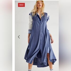 Free People pintuck midi dress